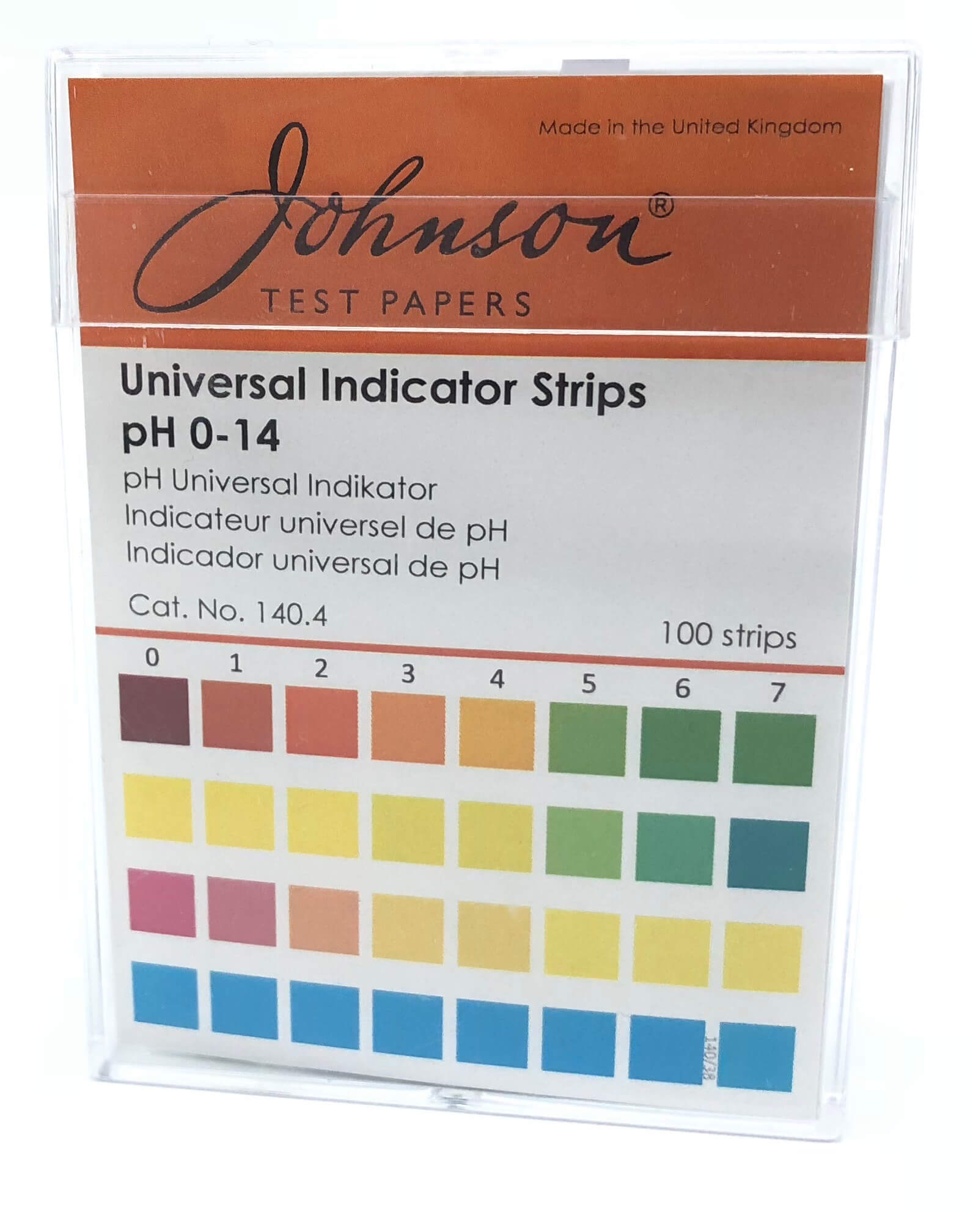 Non-bleed pH Strips | Johnson Test Papers