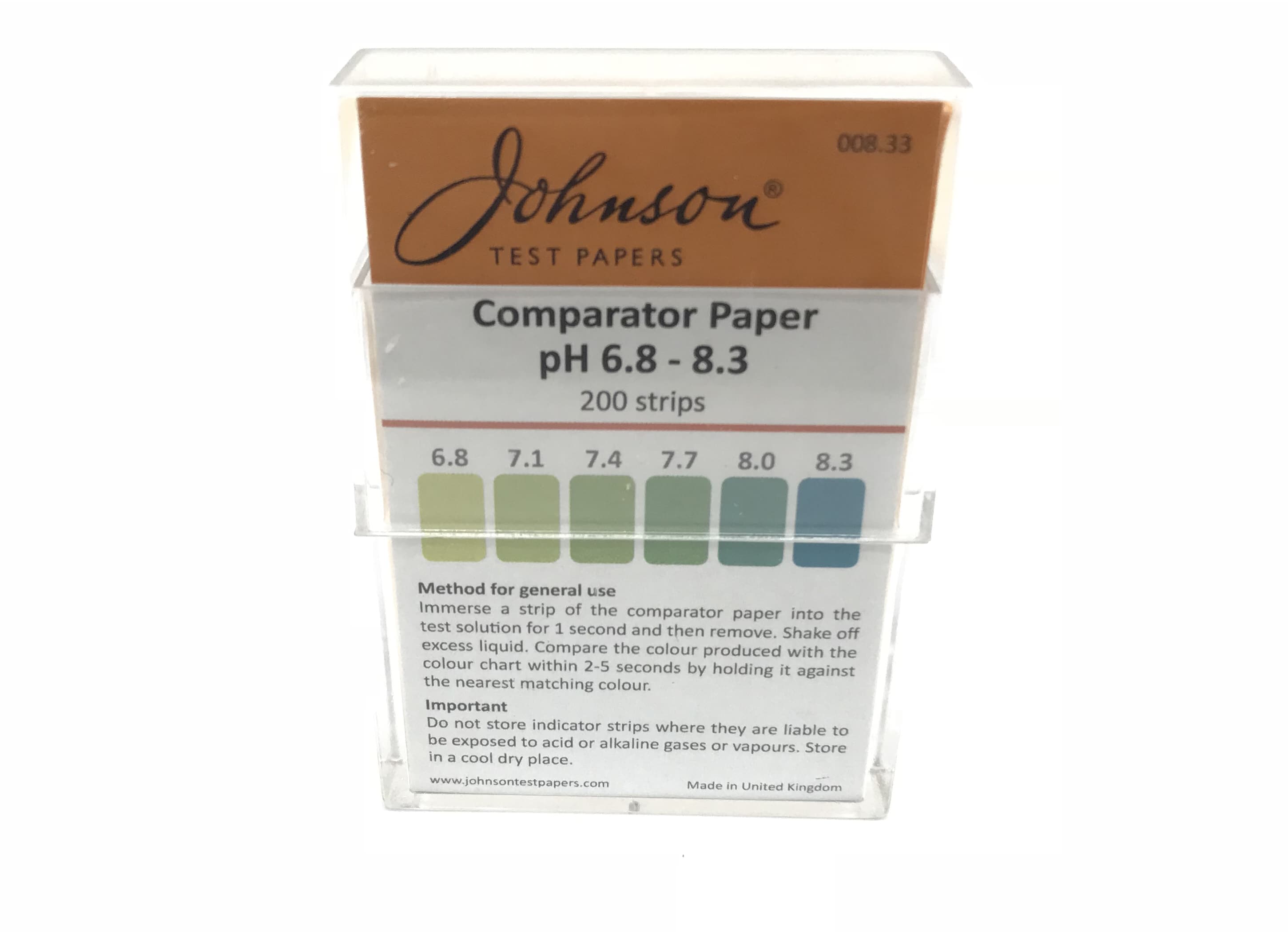 Comparator Paper pH 6.8 - 8.3